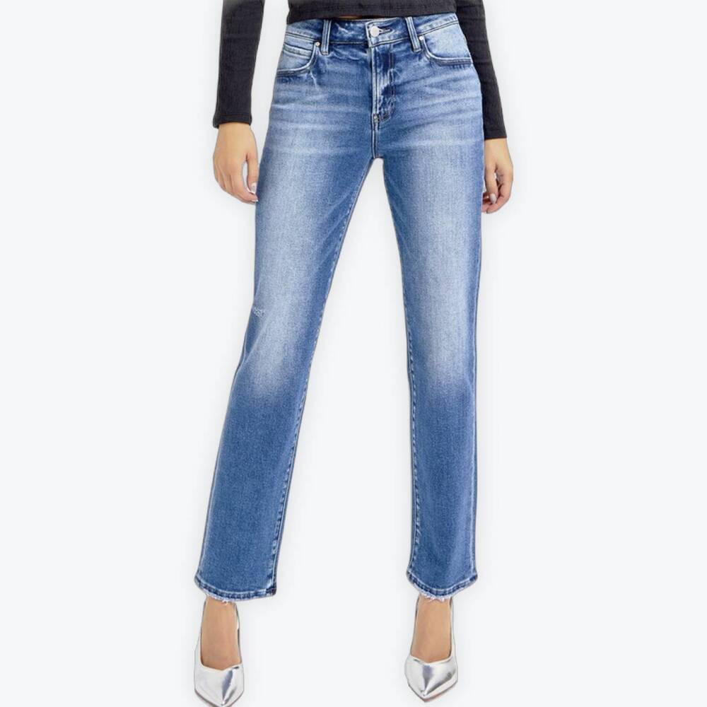 NEW RISEN step and repeat ankle tapered jean in blue